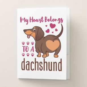 My Heart Belongs to a Dachshund Pocket Folder