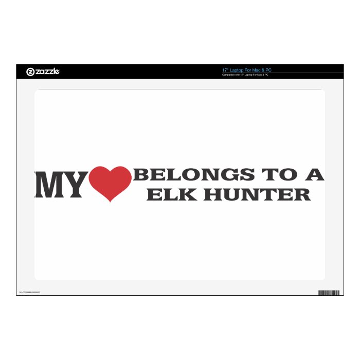 My Heart Belongs to A Elk Hunter Decal For Laptop