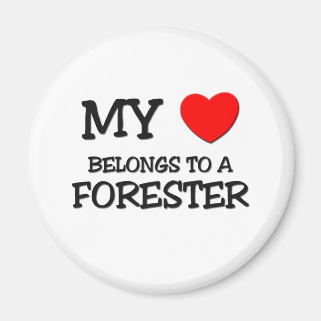 My Heart Belongs To A FORESTER Magnet (Front)