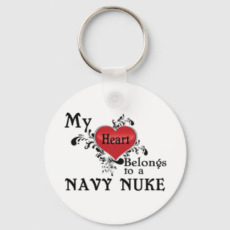 My Heart Belongs to a Navy Nuke Keychain