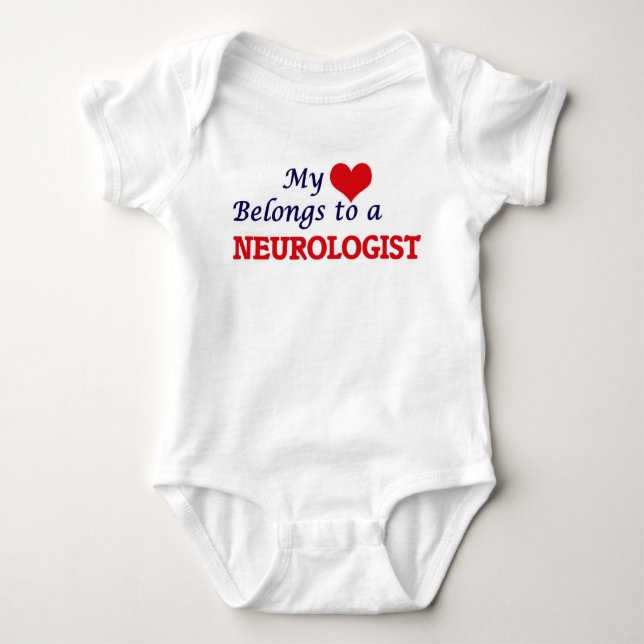 My heart belongs to a Neurologist Baby Bodysuit (Front)