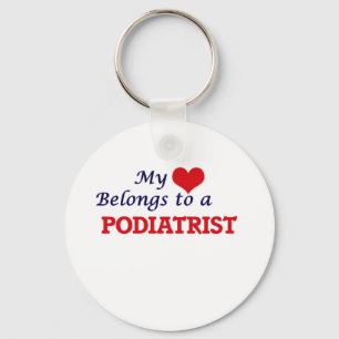 My heart belongs to a Podiatrist Keychain