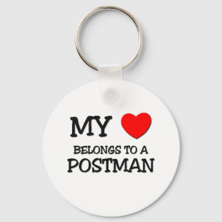 My Heart Belongs To A POSTMAN Keychain