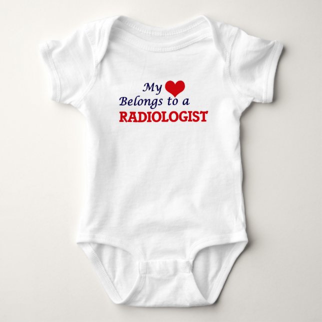 My heart belongs to a Radiologist Baby Bodysuit (Front)