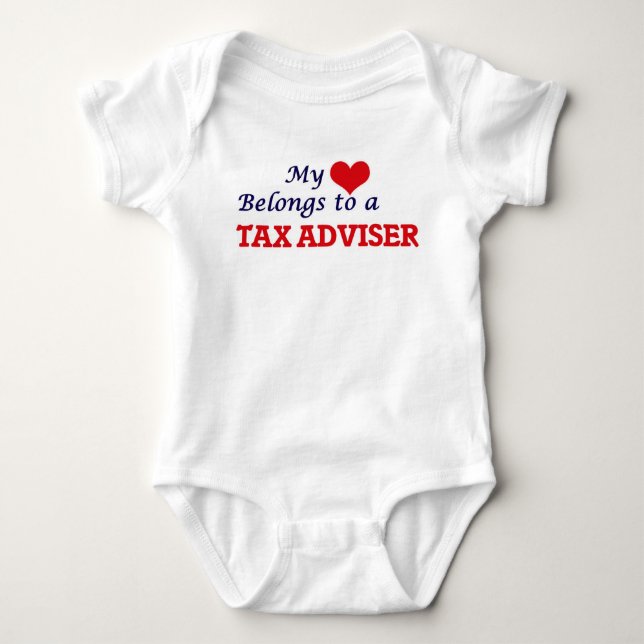 My heart belongs to a Tax Adviser Baby Bodysuit (Front)