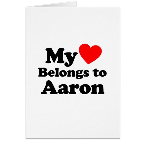 My Heart Belongs to Aaron