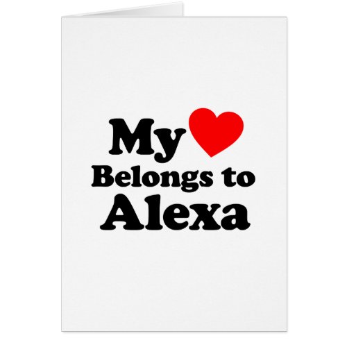 My Heart Belongs to Alexa