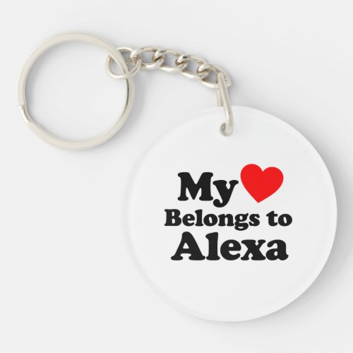 My Heart Belongs to Alexa Keychain