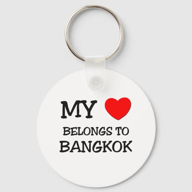 My heart belongs to BANGKOK Keychain (Front)