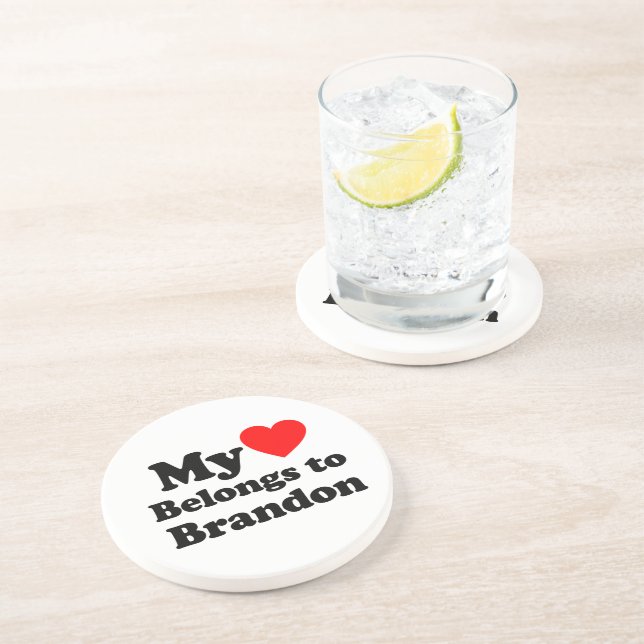My Heart Belongs to Brandon Coaster (Side)