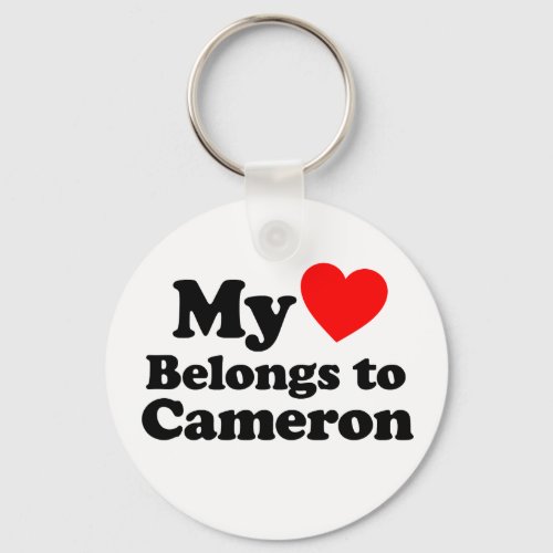My Heart Belongs to Cameron Keychain