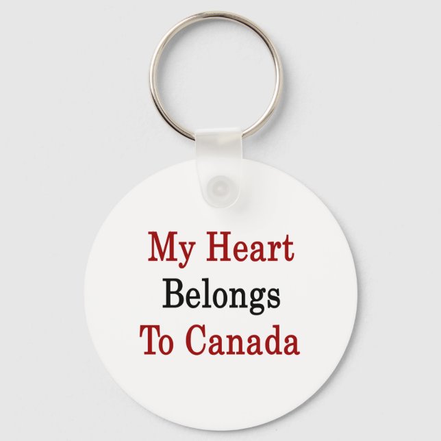 My Heart Belongs To Canada Keychain (Front)