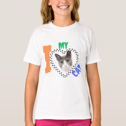 My Heart Belongs To Cat Lover Pet Photo  T_Shirt