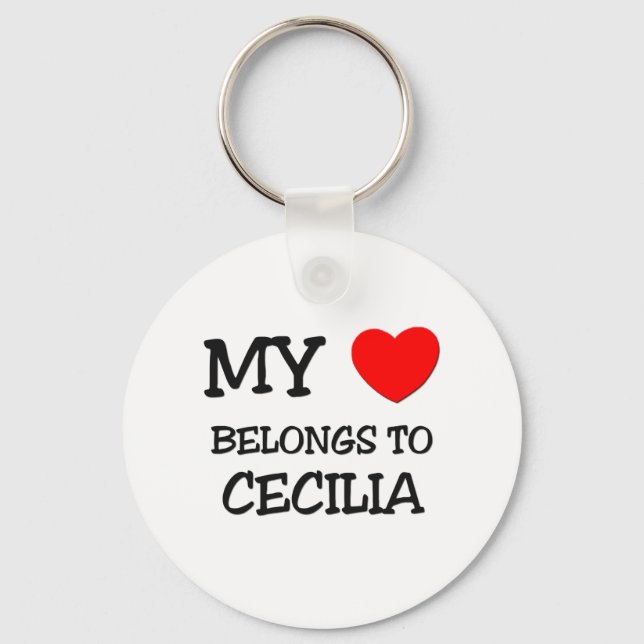 My Heart Belongs To CECILIA Keychain (Front)