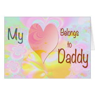 My Heart Belongs to Daddy (pastel background) Cards