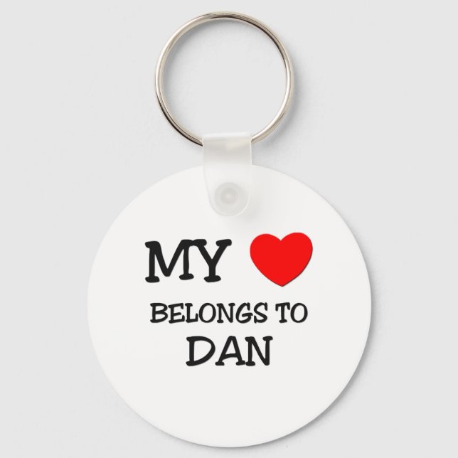 My Heart Belongs to Dan Keychain (Front)