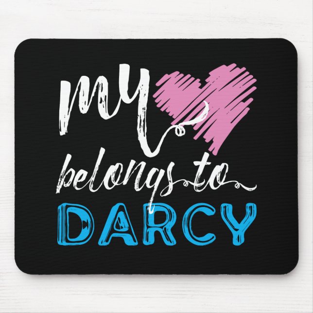 My [Heart] Belongs to Darcy - Jane Austen Mouse Pad (Front)