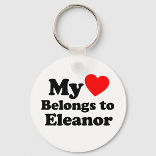My Heart Belongs to Eleanor Keychain