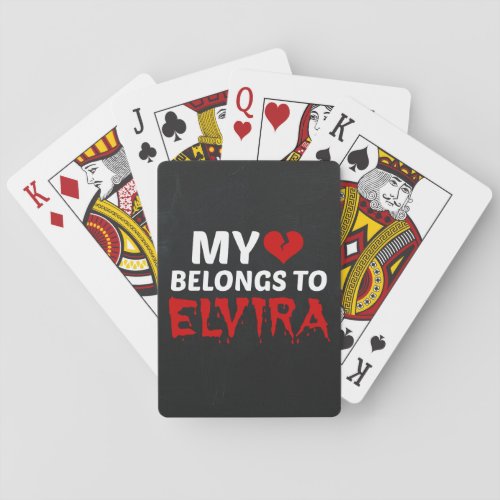 My Heart Belongs to Elvira Poker Cards