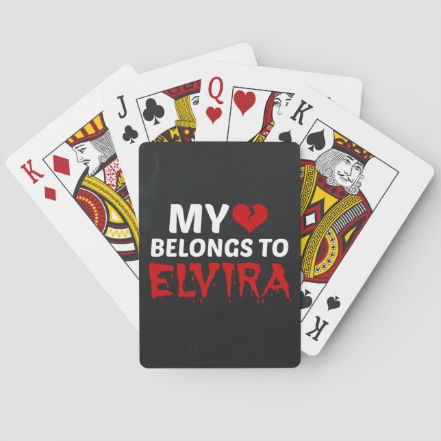 My Heart Belongs to Elvira Poker Cards (Back)