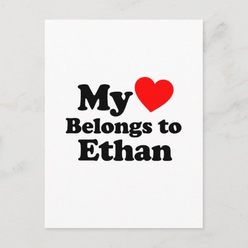 My Heart Belongs to Ethan Postcard