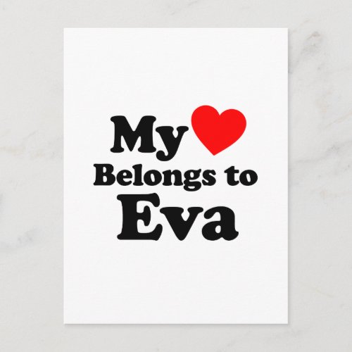 My Heart Belongs to Eva Postcard