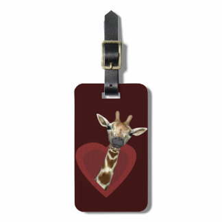 My Heart Belongs To Giraffes Luggage Tag