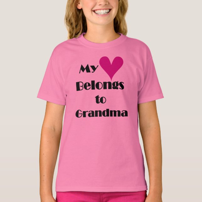 My Heart Belongs to Grandma T-Shirt (Front)