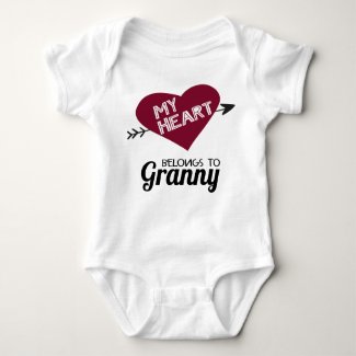 My heart belongs to Granny white with red heart