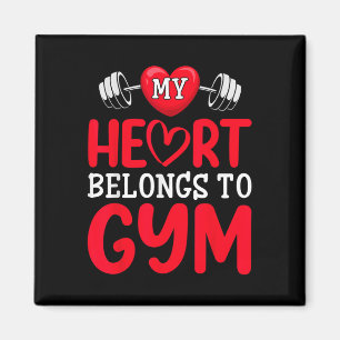 My Heart Belongs To Gym Funny Valentines Day Magnet