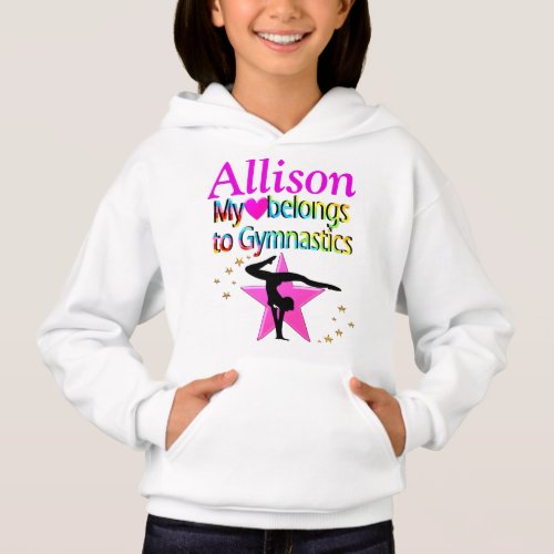 MY HEART BELONGS TO GYMNASTICS CUSTOM SWEAT SHIRT