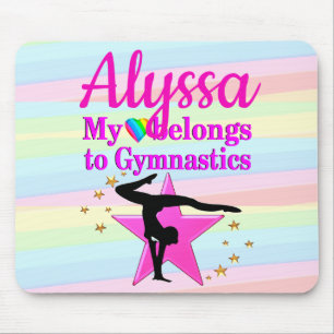 MY HEART BELONGS TO GYMNASTICS MOUSE PAD