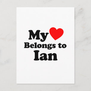 My Heart Belongs to Ian Postcard