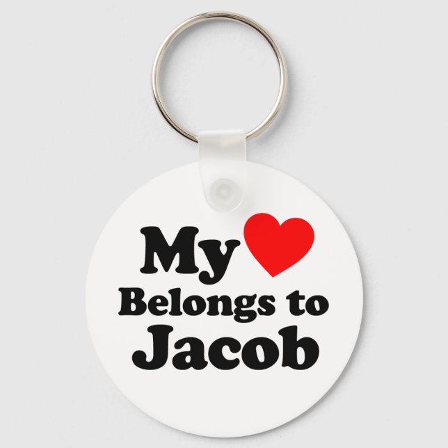 My Heart Belongs to Jacob Keychain (Front)