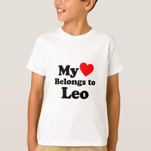My Heart Belongs to Leo T_Shirt