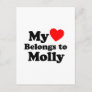 My Heart Belongs to Molly Postcard