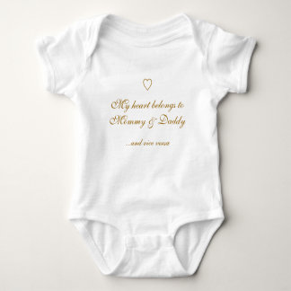 My heart belongs to Mommy & Daddy, ...and vice ver Baby Bodysuit