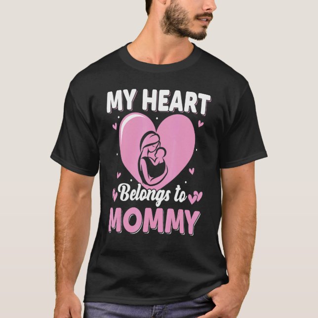 My Heart Belongs to Mommy Womens T-Shirt (Front)
