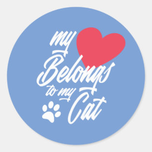 My Heart Belongs to My Cat Valentine   Sticker