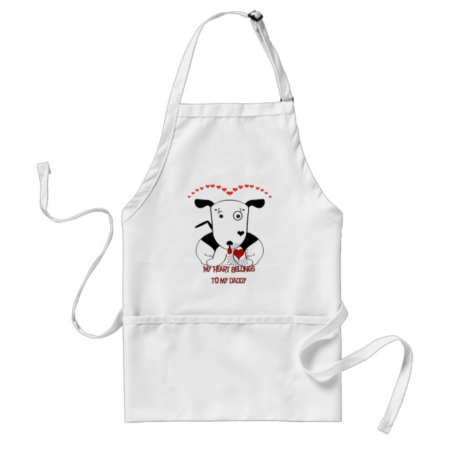 My Heart Belongs to My Daddy Adult Apron (Front)