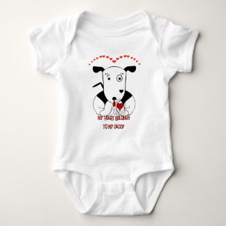 My Heart Belongs to My Daddy Baby Bodysuit