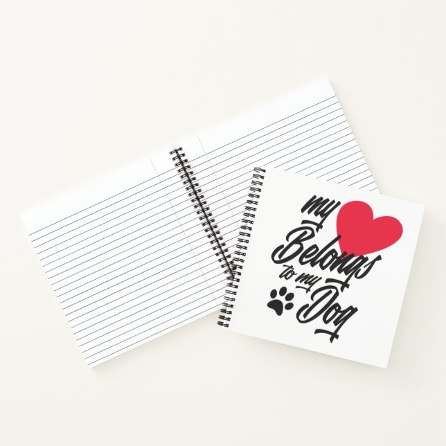 My Heart Belongs to My Dog Valentine | Notebook (Inside)
