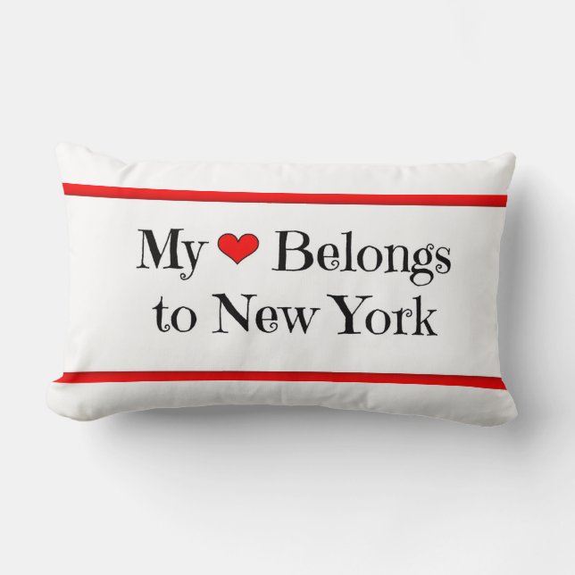 My Heart Belongs to New York Pillow (Front)