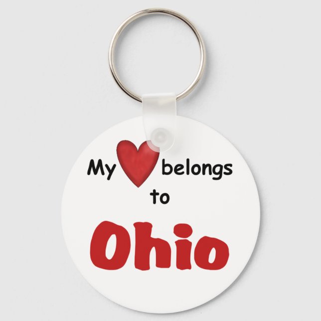 My Heart Belongs to Ohio Keychain (Front)