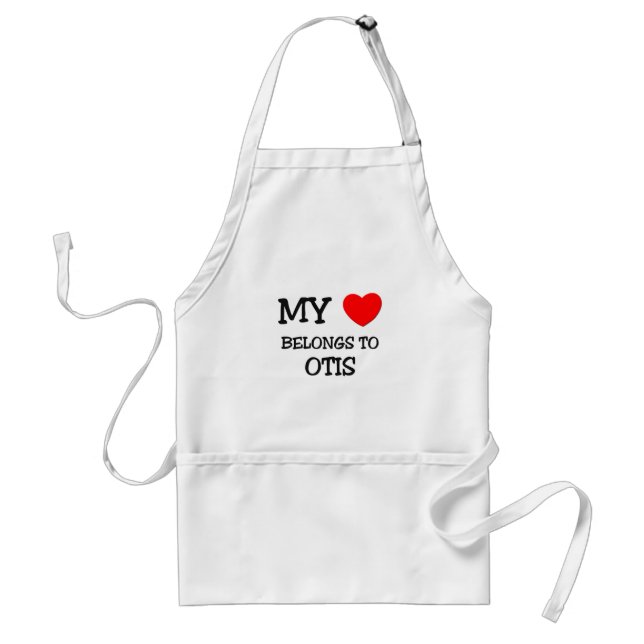 My Heart Belongs to Otis Adult Apron (Front)