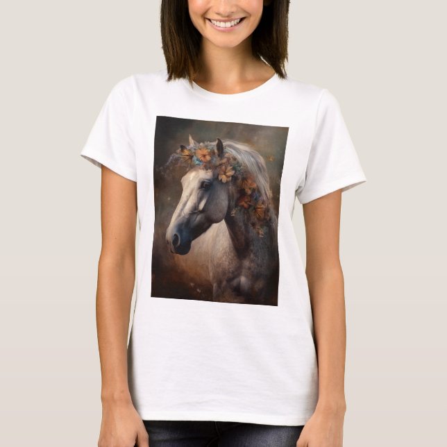 My Heart Belongs To Personalized Natural Horse  T-Shirt (Front)