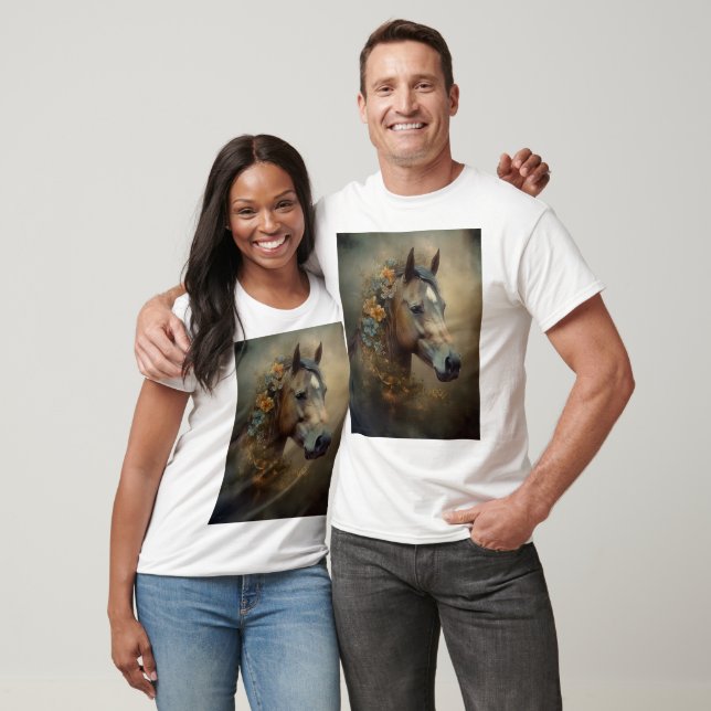My Heart Belongs To Personalized Natural Horse T-Shirt (Unisex)