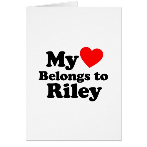 My Heart Belongs to Riley