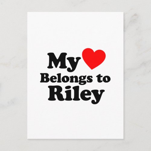 My Heart Belongs to Riley Postcard