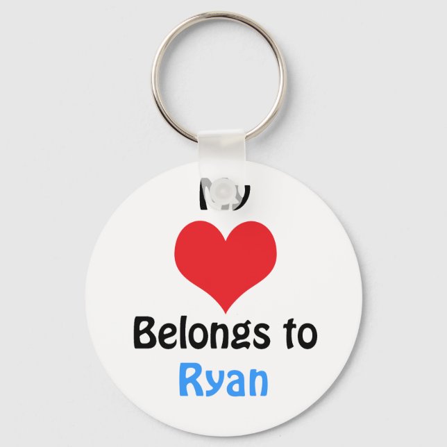 My heart Belongs to Ryan Keychain (Front)